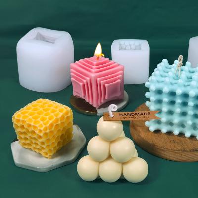 China Viable Wholesale Cake Silicone Molds Wax Candlle Mold Bubble Candle Mold for sale