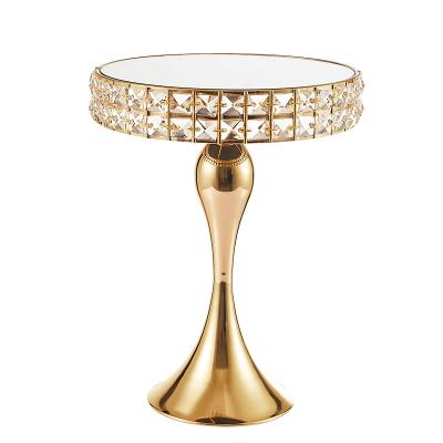 China Wholesale Viable Crystal Mirror Cake Stand Party Birthday Dessert Display Rack Wedding Cake Stand for sale