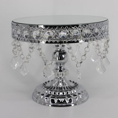 China High End Viable Crystal Mirror Cake Stand Creative Cake Stand Set For Dessert Table Wedding Cake Stand for sale