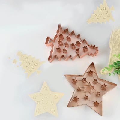 China Large Size Christmas Tree Mold Stainless Steel Biscuit Cutters Sustainable &Durable New Arrival Christmas Cookie Cutters for sale