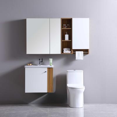 China Eco-friendly Cheap Price Plywood Bathroom Cabinet Waterproof Small Size Plywood Bathroom Vanity for sale