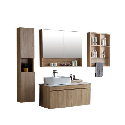 China Cheap Wholesale Wall Mounted Waterproof Bathroom Vanity Set, Modern Bathroom Cabinet for sale