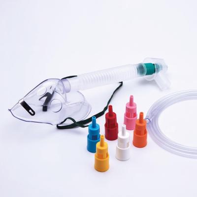 China Medical Grade PVC/PP/PE/ABS Fixed Venturi Mask Factory Direct Sale Adjustable Oxygen Concentration With 7 Adjusters Fixed Venturi Mask for sale