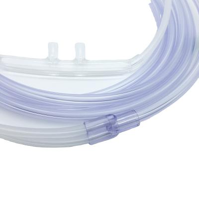 China Medical Grade PVC/PP/PE/ABS Medical Grade PVC/PP/PE/ABS Soft Fork HFNC High Flow Oxygen Dipping Nasal Cannula for sale