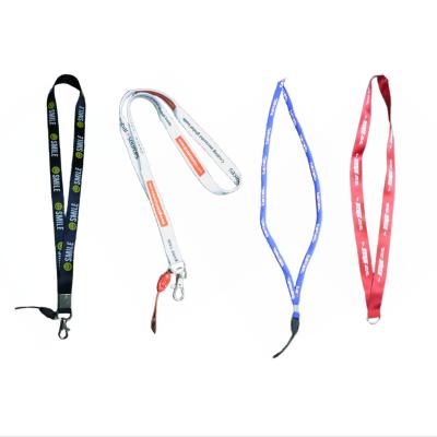 China School Promotional Short Screen Polyester Teacher Key Chain Silk Printing Lanyard for sale