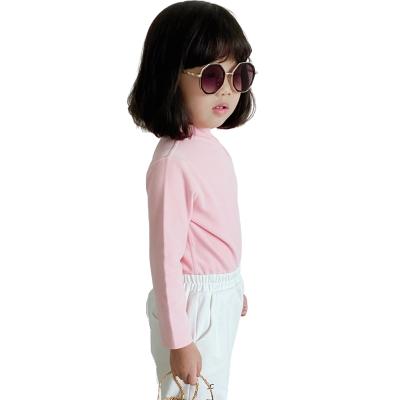 China 2021 Pattern Cotton Fashionable Custom Made Soft Pink Color Kids Breathable Long Sleeve Shirt for sale