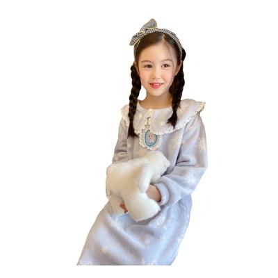 China Soft Beautifully Designed Comfortable Texture Kids Cotton Girl Nightgown for sale