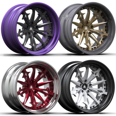 China Posture Style Hot Selling Product Forged Wheels Rims Forging 6061T6 Forged 2 Piece Wheels Rims 3 Piece Wheels Rims for sale