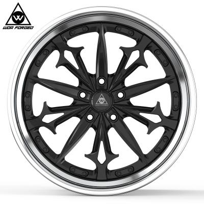 China Fashion Design Lightweight Dagger Shaped Aluminum Alloy Light Weight Customized 3 Pieced Modified Hub Wheel Rim for sale