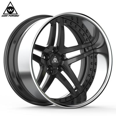 China Light Wheel Car China Factory Customized Boss Forged 3 Piece Wheel Rim Hub for sale