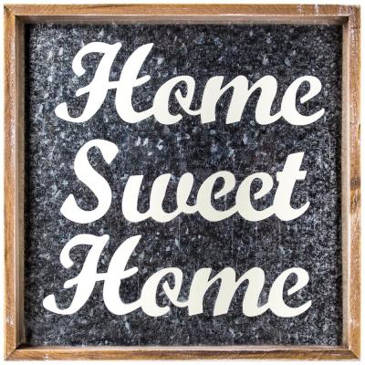 China China Wooden Sweet Home Metal Galvanized Home Sign for sale