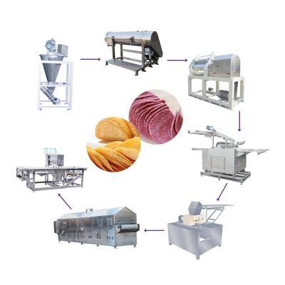 China Professional Snack Factory Factory Potato Starch Biscuit Chips Machine Industry Snack Food Machine for sale