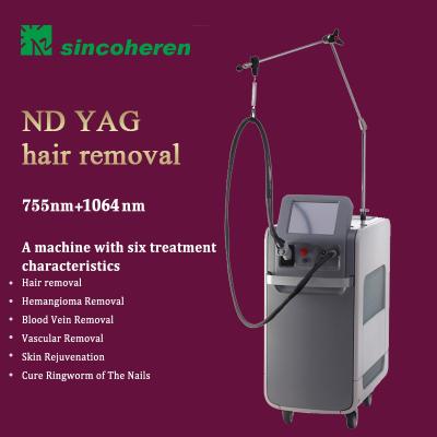 China Skin Tightening 755 1064nm Soft Max ND YAG Laser Hair Removal Machine Alex Sincoheren Pro Laser Tattoo Removal for sale