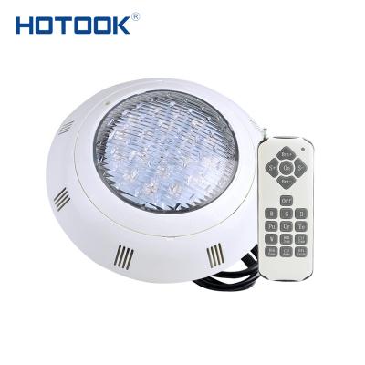 중국 Residential ABS PC DC12V AC DC12V Color 18W IP68 Outdoor Mounted Waterproof HOTOOK RGB Dimmable LED Swimming Pool Light 판매용