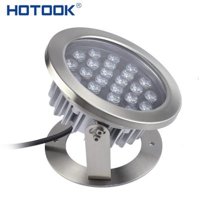 중국 LANDSCAPE HOTOOK Product 24W AC/DC 12v-24V IP68 Warm Waterproof Stainless Steel LED Bottom Water Light 판매용