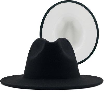 China 2021 Wholesale Custom Women's Casual Men's Big Brim Fedora Hats Formal Wide Topi Fedora Hats Fotr Sapka Cappelli for sale