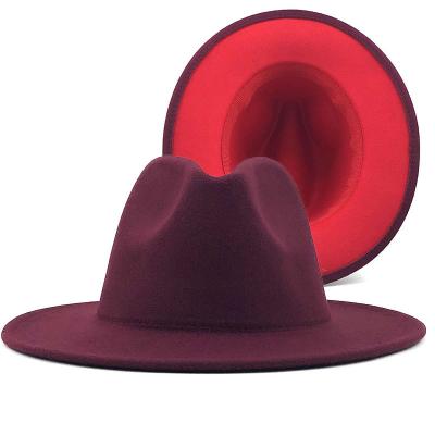 China Women 2022 Solid Color Eaves Vintage Autumn Winter Fashion Formal Wide Brim Custom Made Casual Fedora Hats Solid Color for sale