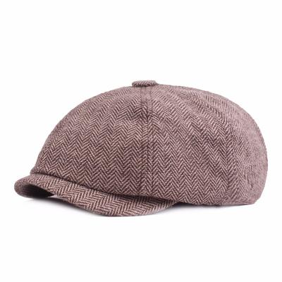 China 2022 New European and American Style Customized Cotton Octagonal Beret Hat Fashionable and American Style for Adults for sale