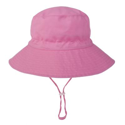 China 2022 Spring Summer Sun Shield Fancy Toddler Boys Girls Toddler Hot Selling Breathable Brim Cotton Baby Short Bucket Hats for sale