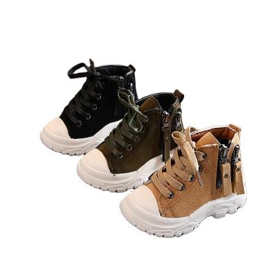 China NEW 2022 Deodorization Fashion Kids Outdoor Rubber Ankle Non-slip Casual Short Boys Girls Pick Kids Martin Boots for sale