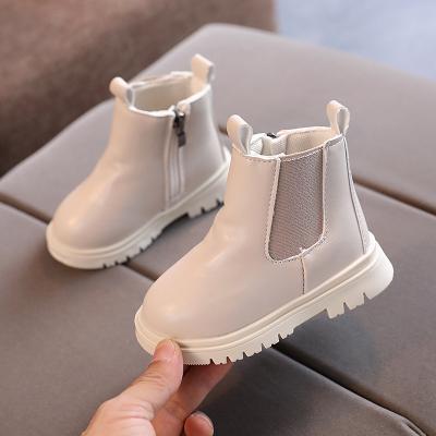 China Anti-skid Boots Pour Children Kinderstiefel PU Leather School Shoes Autumn Winter Kids Girls Martin Snow Children Casual Boots for sale