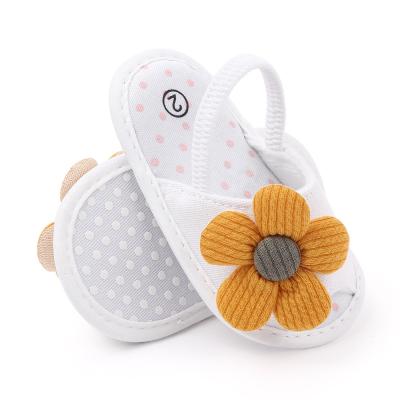 China 2021 Logo Indoor Sandals Bebe Casual Cotton Breathable Cute Flat Unique Soft Infant Sandals Non Slip Kids Baby Kids for sale