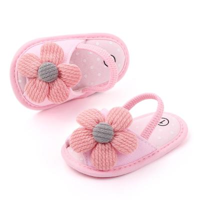 China 2021 Breathable Unique Infant Indoor Sandals Baby Kids Slippers Sandals Bebe Custom Logo Cotton Non Soft Cute Casual Flat for sale