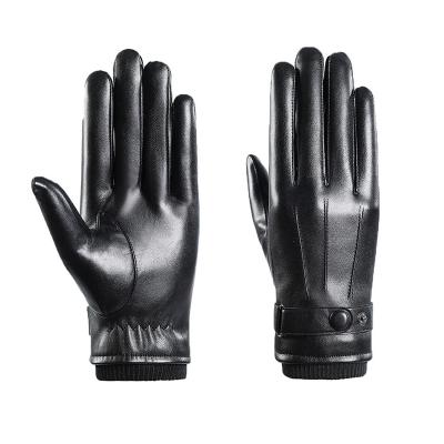 China Custom Jacquard Female Protective Waterproof Winter Driving Hand Cool Male Black Finger Touch Screen Fashion Leather Gloves for sale