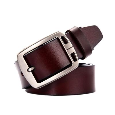 China New Classic Retro Fashion All-match Comfortable Custom Adult Men's Genuine Leather Belts Logo Light Body Simple Luxury for sale