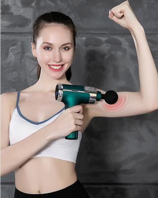 China LCD Display 30 Speed ​​Vibration Muscle Tissue Heat Gun Facial Massager Gun Heating Facial Massager Deep Massage Gun for sale