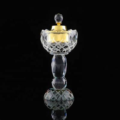 China Unique Modern Handmade Cutting Censer Crystal Censer Indian Incense Bulk Sale Decoration for sale