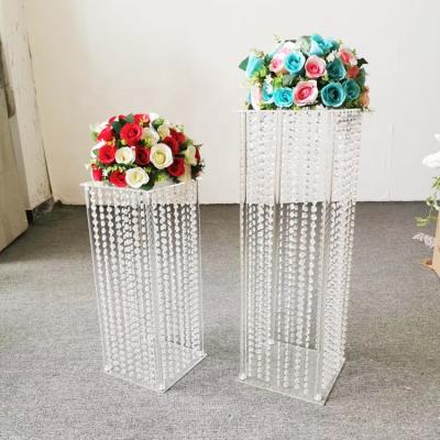 China European Hot Selling Various Size Tall Acrylic Flower Stand Wedding Decoration for sale