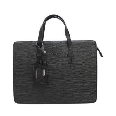 China High Quality Single Document Laptop Travel Hard Shoulder Lock Men Leather Bag Laptop Briefcases for sale