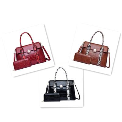 China Wholesale Fashion Designer Waterproof 2 Piece Set Women Bags Custom Brand Ladies Bags Handbag Set For Women for sale