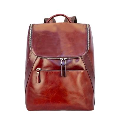 China Retro Custom Genuine Leather Waterproof Bagpack Bag For Women Luxury Ladies Backpack Mochila Para Mujer Wholesale for sale