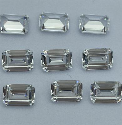 China The whole OCT 3A color set or factory. High Quality Fire CUT Emerald Cut Loose Cubic Zircon and Ruby Gems Loose Stone Various Colors for sale