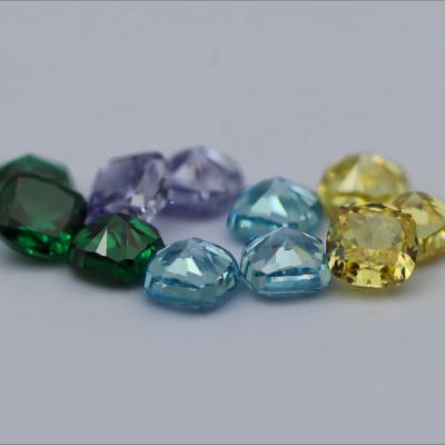 China Color Game or Fire Wholesale OCT Good Quality Cushion Crushed Ice Cut Loose Zircon Stone. of loose CZ gems used for jewelry inlay for sale