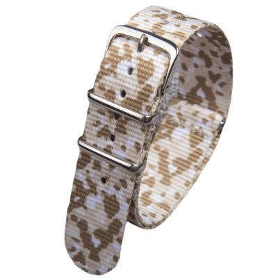 China Fashion manufacturers printed watch strap canvas stripe printed band nylon strap watch creative production for sale