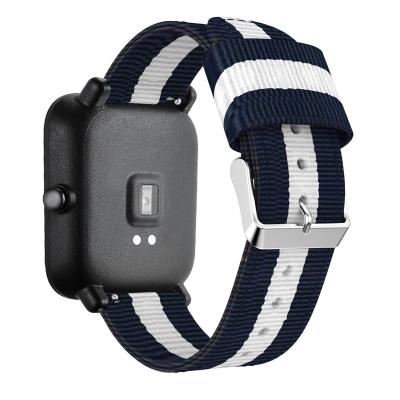 China High Quality NATO Watch Strap 40mm Nylon Striped Retro Nylon Watch Band 44mm For Apple Watch Accessories for sale