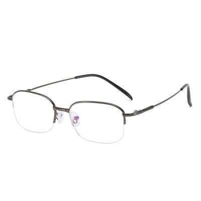 China Thin Myopic Reading Glasses For Men Women -1.0 -1.5 -2.0 -2.5 -3.0 -3.5 -4.0 Half-Rims Replaceable Frame Glass for sale