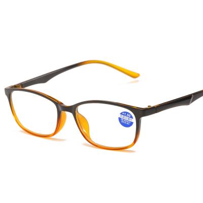 China Slim Blue 1806 TR90 Light Blocking Reading Glasses For Men Women 1.0 1.5 2.0 2.5 3.0 3.5 4.0 for sale