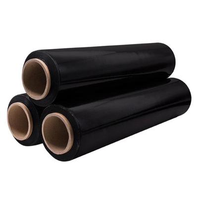 China LLDPE moisture proof black stretch film/pallet wrap film/high quality stretch wrap for sale