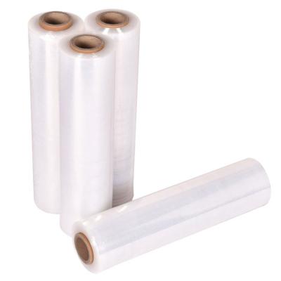 China Plastic Molding LLDPE Hand Wrap Stretch Moisture Proof High Quality Clear Film Roll Packing 300 Meters Film for sale