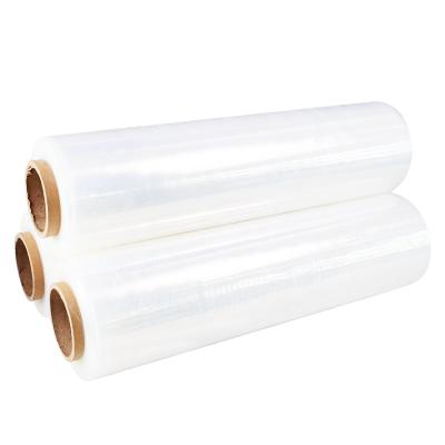 China Custom High Transparent Factory Price Moisture Proof 17micron Wrapping Transparency Industrial Stretch Film for sale