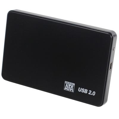 China Plastic USB2.0 SATA Portable Hard Disk 2T Max 2.5 Inch Hard Disk Drive External Enclosure SSD HDD Tool Free for sale