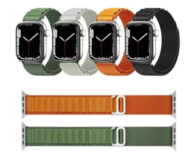 China Adjustable 38mm 42mm 40mm 42mm New Arrival Official Nylon 49Mm Alpine Loop Elastic Watch Straps Correa Optional Diving Rubber For Apple Watch Ultra for sale