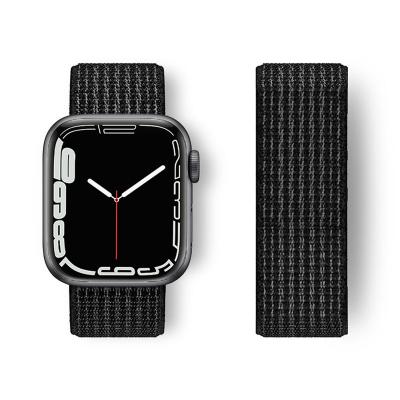 China Fashion. Sport braided strap loop Watch band 44mm 40mm 45mm 41mm 42mm 38mm Nylon Elastic belt Bracelet For Apple iWatch series  7 8 ultra for sale