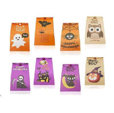 China Packaging Customized Halloween Gift Bags For Small Candy Favor Bags Trick Or Treat Party Decorations Favor Food Paper Goodie Bag For Kids for sale