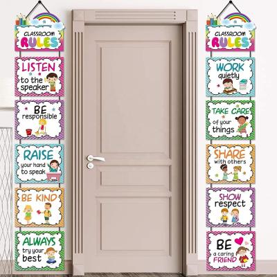 China Party Decoration Classroom Rules Posters Classroom Bulletin Boards Decorations Set For Kindergarten Kindergarten Primary Middle School for sale