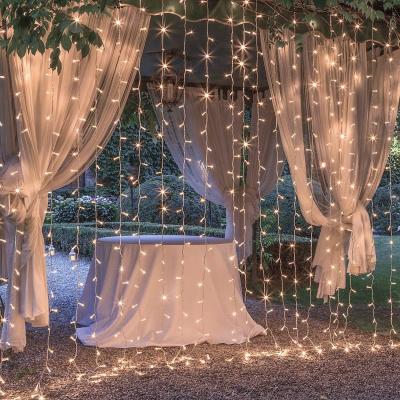 China Outdoor Decoration LED 220v 3*3M LED Christmas Curtain String Light LED Christmas Curtain String Light Party Garden Stage Light for sale